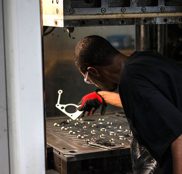 HGC employee inspecting gasket